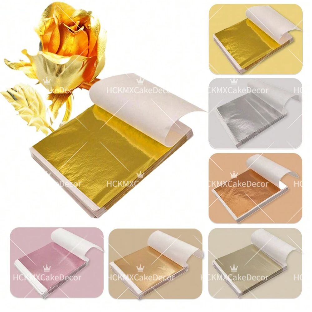 Ink Blotter Paper - 100 قطعة من أوراق الذهب المقلدة