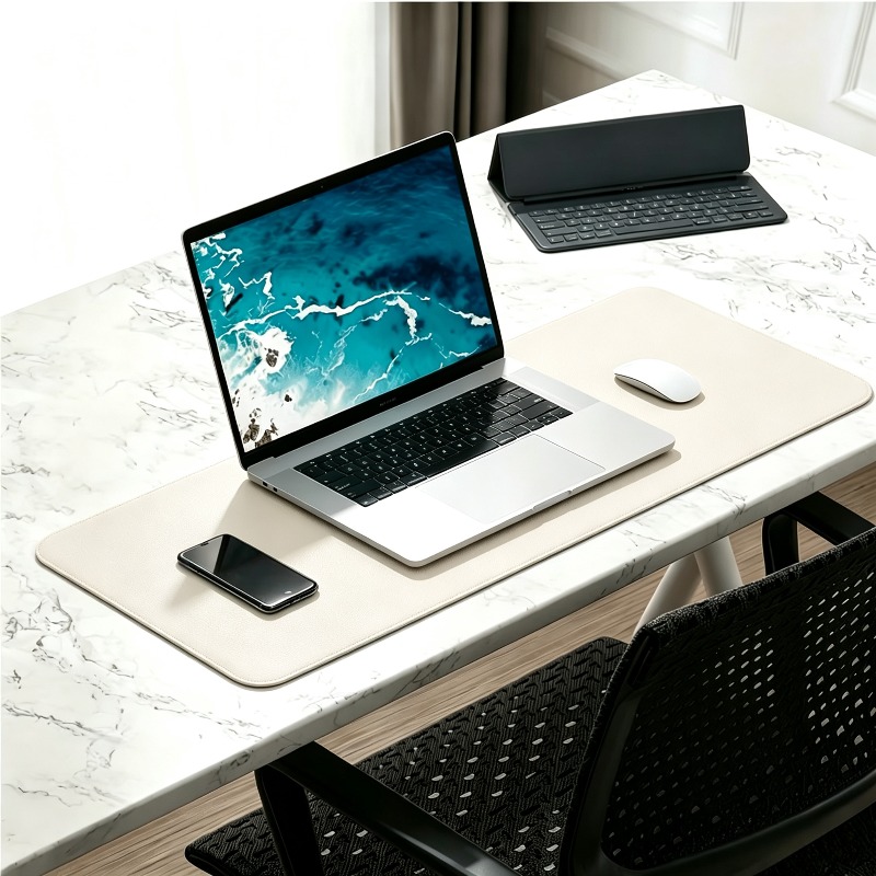 قطعة واحدة من وسادة الماوس الك - مراجعة Leather Desk Pad وسعره
